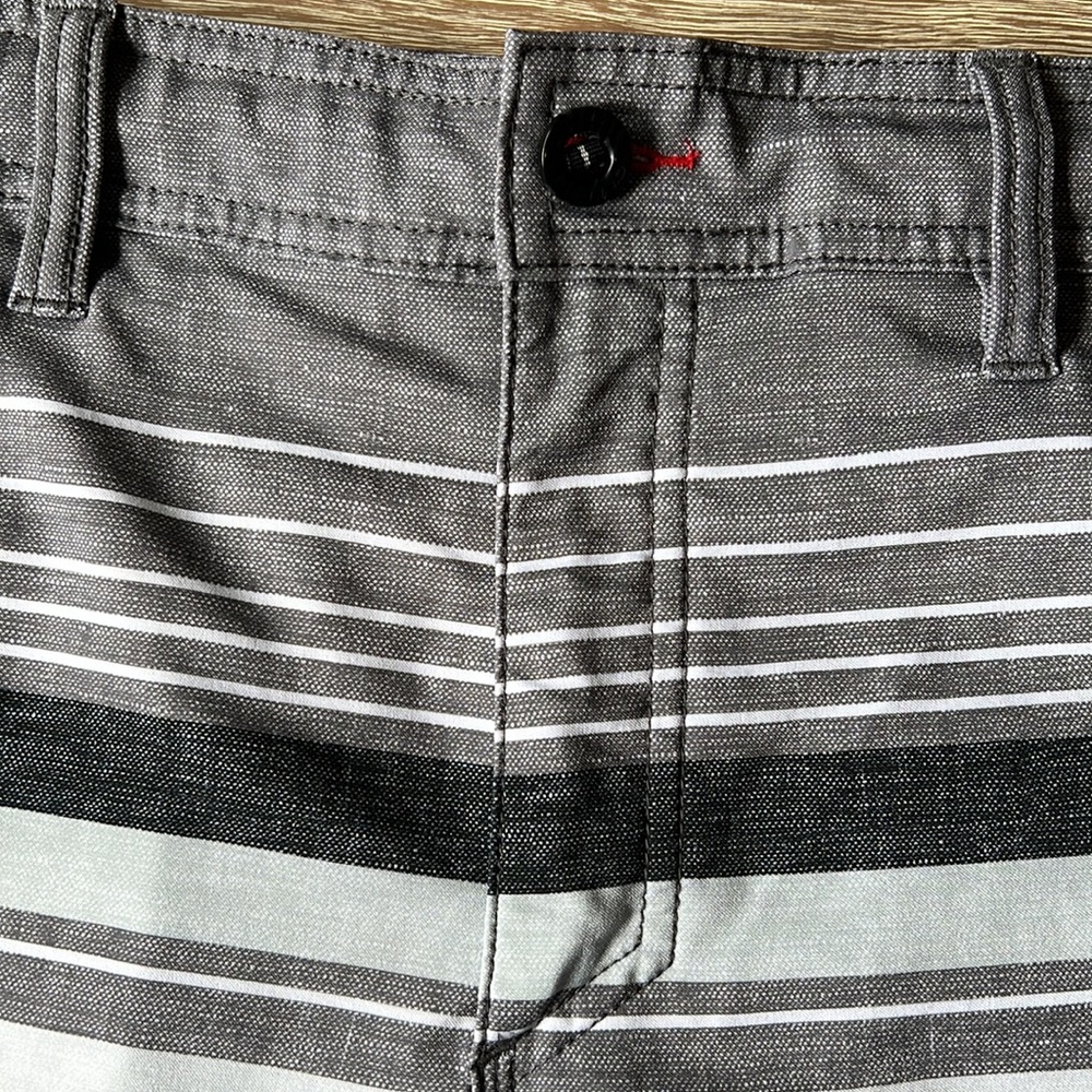 O'neill Men's Monstera Divide-Gray Palm Bermuda Shorts Back Zipper Size 32 - Picture 4 of 14